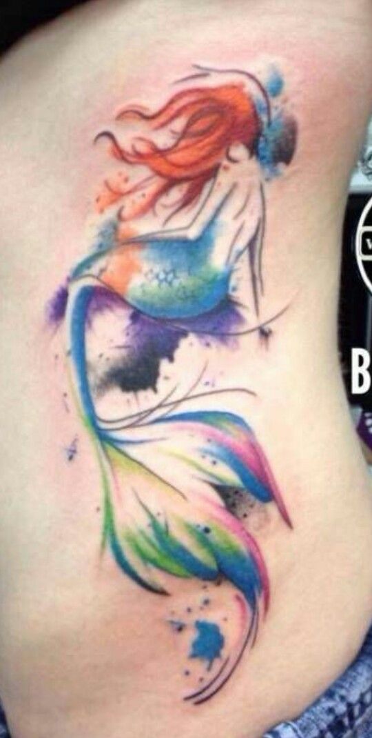 540x1070 Pin By Aniket Verma On Mermaid Tattoo, Mermaid And Tatoo - Watercolor Mermaid Tattoo
