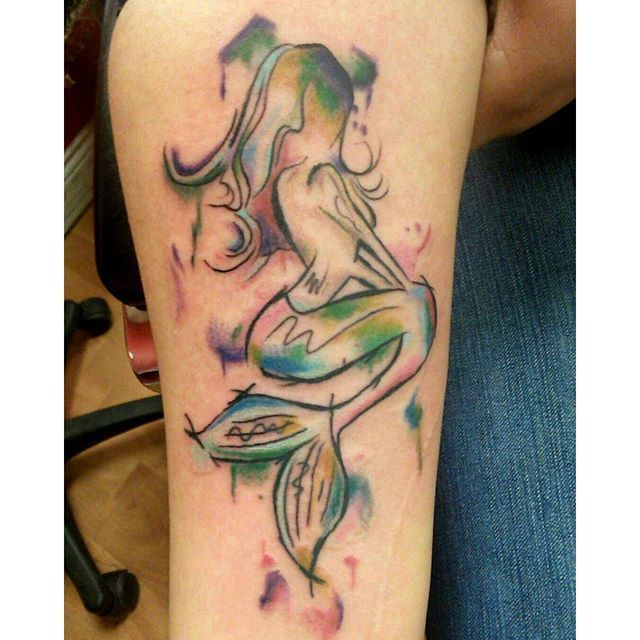 640x640 Watercolor Mermaid Tattoo Mermaid Tattoo Inspiration - Watercolor Mermaid Tattoo