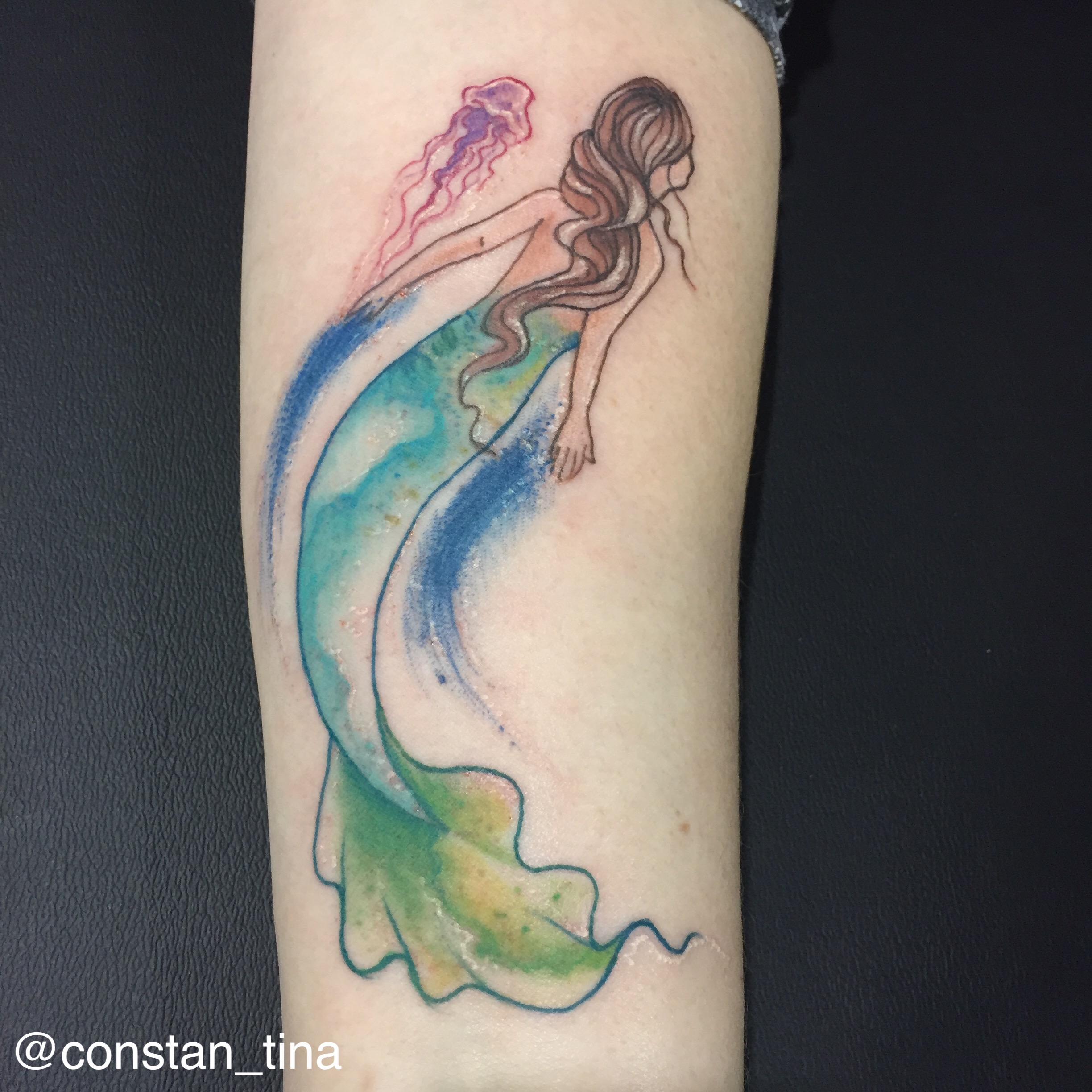 2448x2448 Watercolor Mermaid Tattoo - Watercolor Mermaid Tattoo