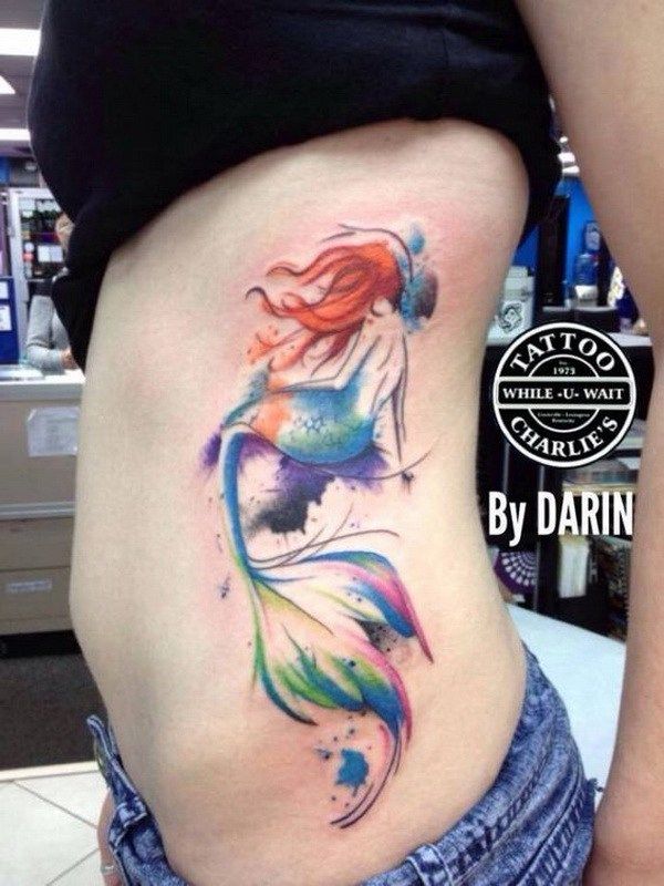 600x800 Beautiful Mermaid Tattoo Ideas Tattoo Ideas - Watercolor Mermaid Tattoo