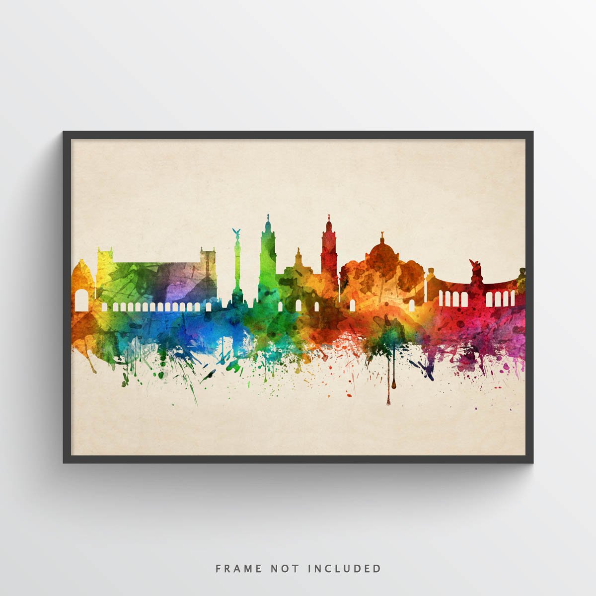 1200x1200 Mexico City Skylines - Watercolor Mexico