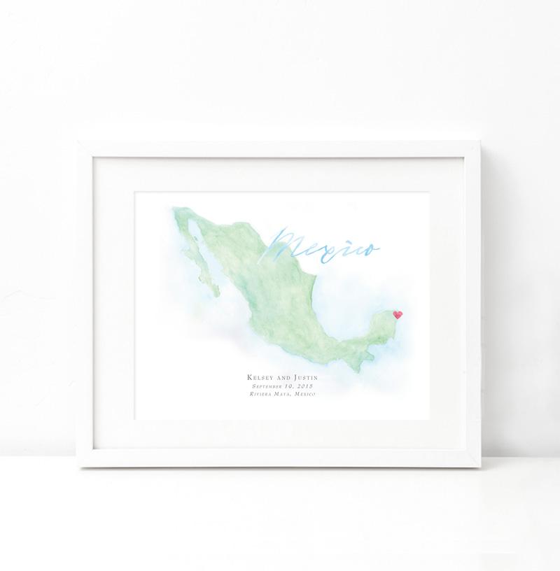 800x816 Mexico Beloved Paper - Watercolor Mexico