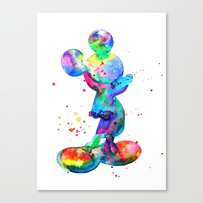Watercolor Mickey Mouse At Explore Collection Of