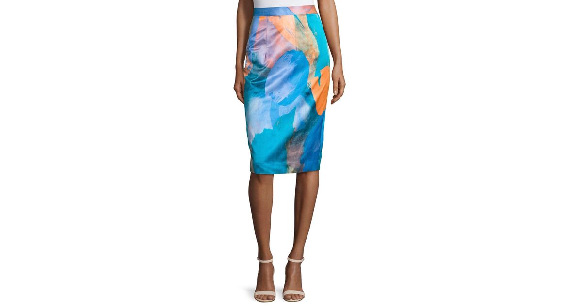 1200x630 Lyst - Watercolor Midi Skirt