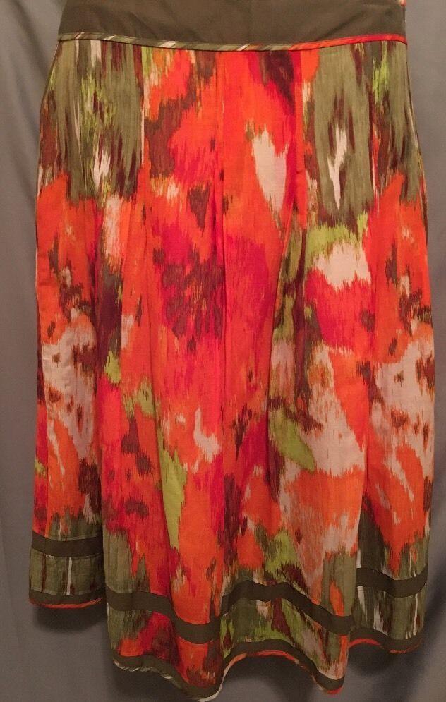 632x995 Talbots Watercolor Midi Skirt Sz 8p Suthern Soul Thriftin - Watercolor Midi Skirt