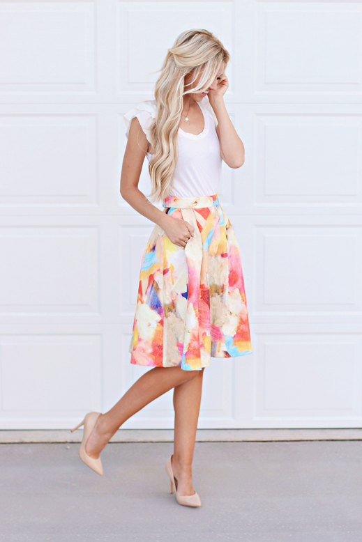 519x778 A Mama In Love Watercolor Midi - Watercolor Midi Skirt