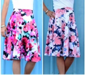 280x247 Watercolor Midi Skirt - Watercolor Midi Skirt