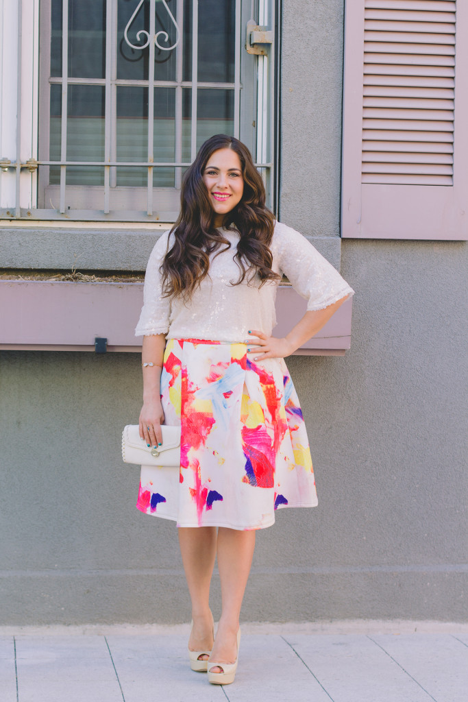 683x1024 Watercolor Skirt - Watercolor Midi Skirt