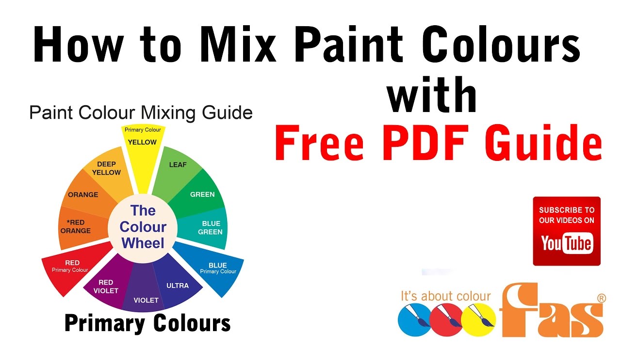 1280x720 How To Mix Paint Colours Tutorial With Free Download Pdf Chart - Watercolor Mixing Chart Download