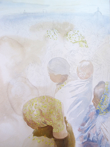 375x500 Layering Color To Model Form In Watercolor Portraits Watercolor - Watercolor Model