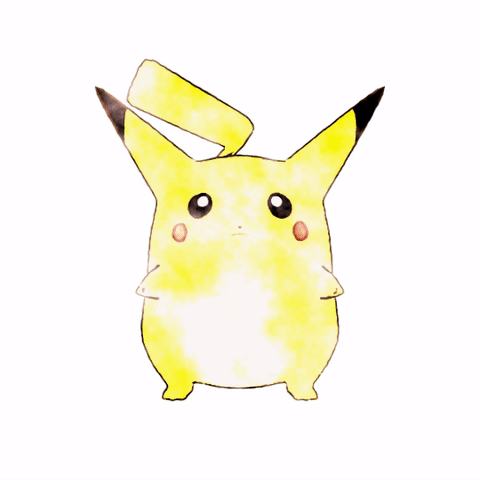 480x480 Oc] Created A Classic Watercolor Ken Sugimori Pikachu 3d Model For - Watercolor Model