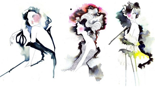 610x341 Watercolor Fashion Illustration - Watercolor Model