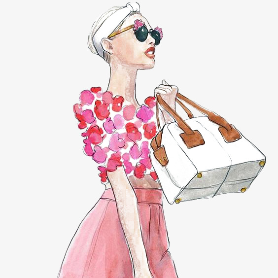 564x564 Watercolor Model, Watercolor Clipart, Model, White Hair Png Image - Watercolor Model