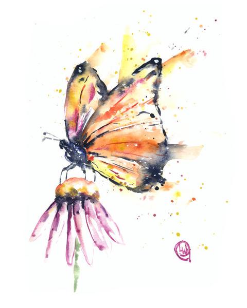 Watercolor Monarch Butterfly at PaintingValley.com | Explore collection ...