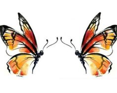 236x187 Monarch Butterfly Pillow, Orange Butterfly Watercolor Painting Art - Watercolor Monarch Butterfly