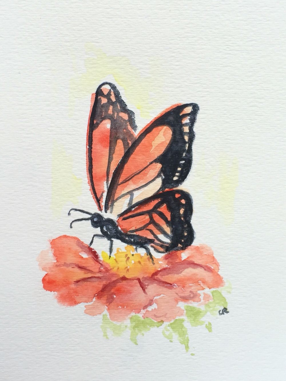 1000x1334 Monarch Butterfly Watercolor Painting. Nursery Art. Original - Watercolor Monarch Butterfly