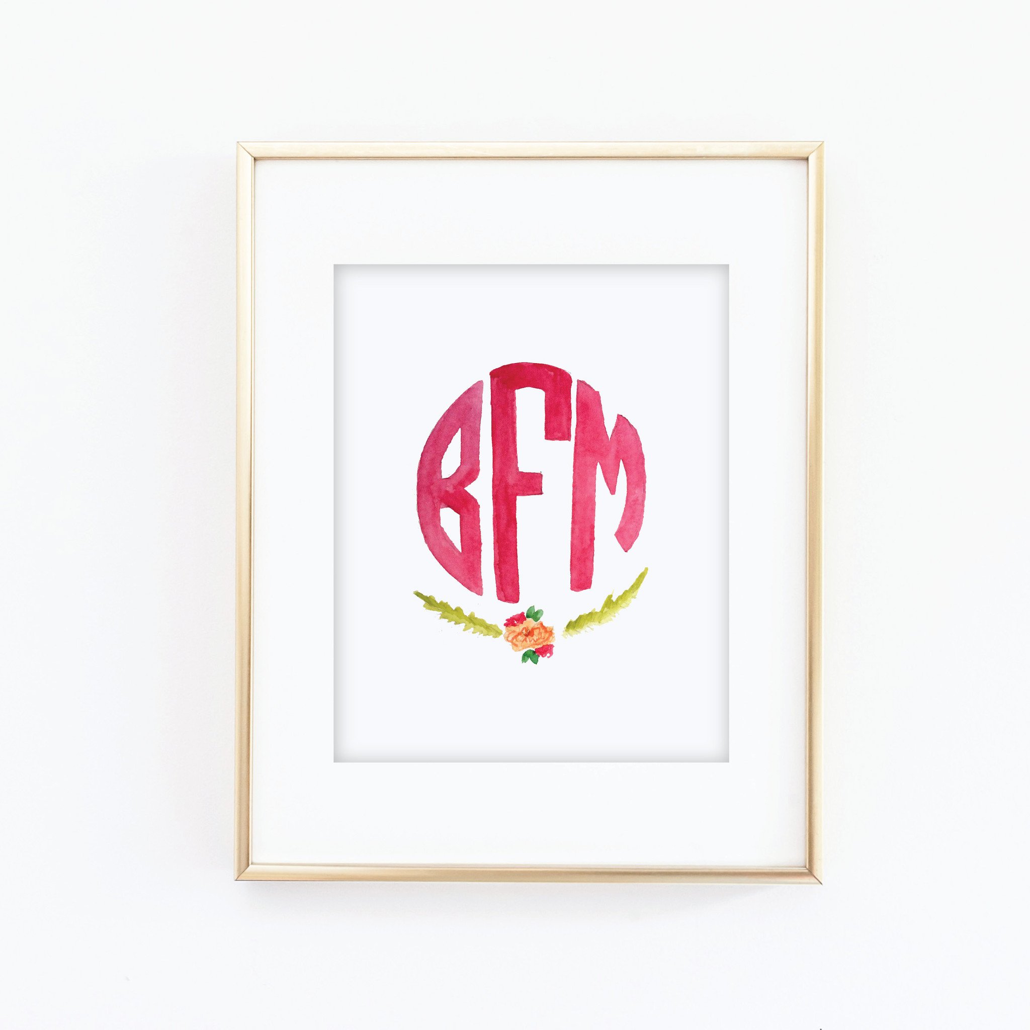 2048x2048 Original Watercolor Monogram Art House Plus Love - Watercolor Monogram