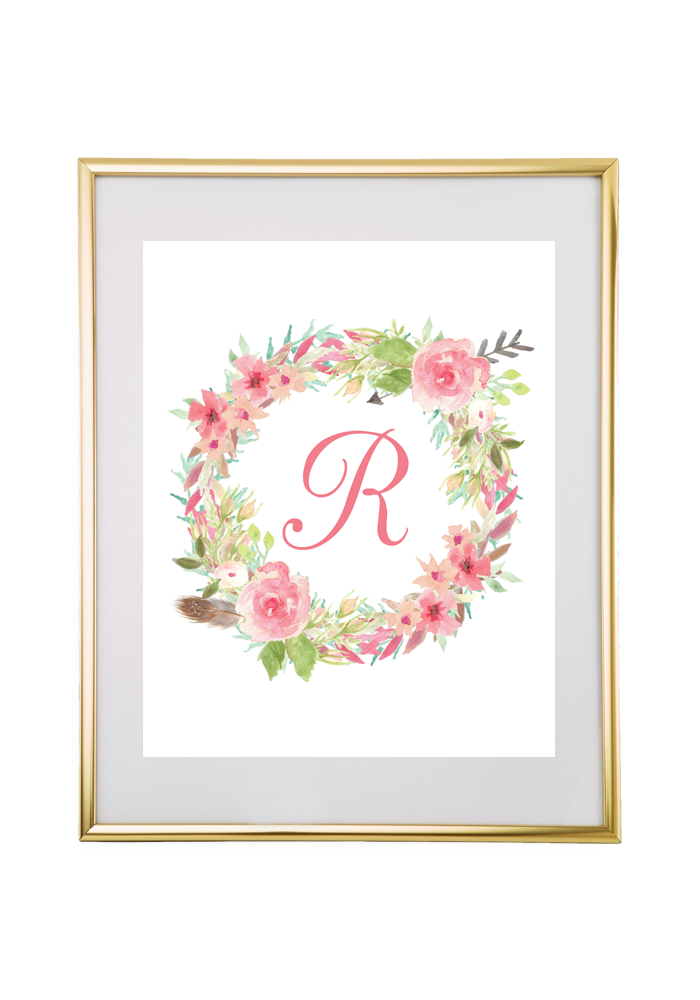 Watercolor Monogram at PaintingValley.com | Explore collection of