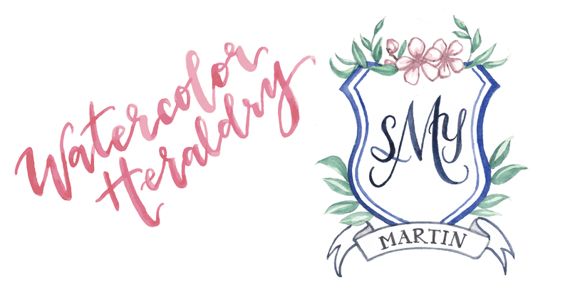800x400 Watercolor Monogram Amp Heraldry Diy Workshop Serena Martin Designs - Watercolor Monogram