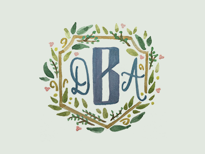 Watercolor Monogram at PaintingValley.com | Explore collection of