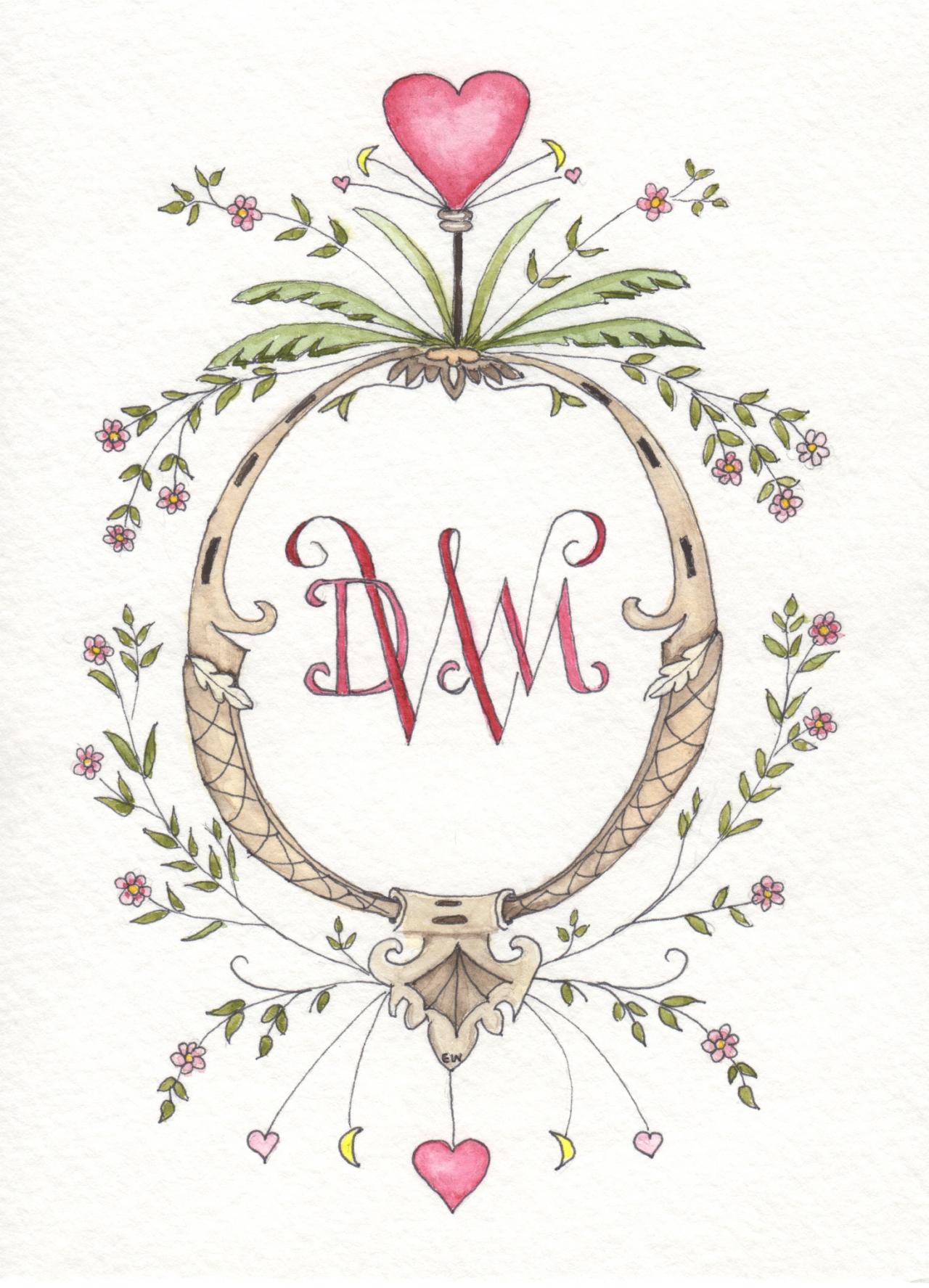 1280x1775 Winterbone Custom Watercolor - Watercolor Monogram