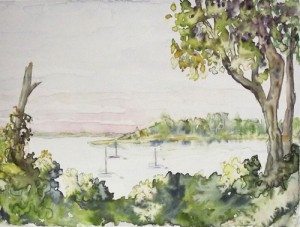 300x227 Watercolor Monotype Zea Mays Printmaking - Watercolor Monotype