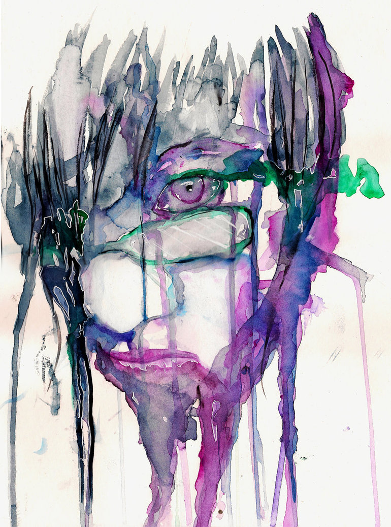 770x1037 Monster Face Watercolor By Lys2313 - Watercolor Monster