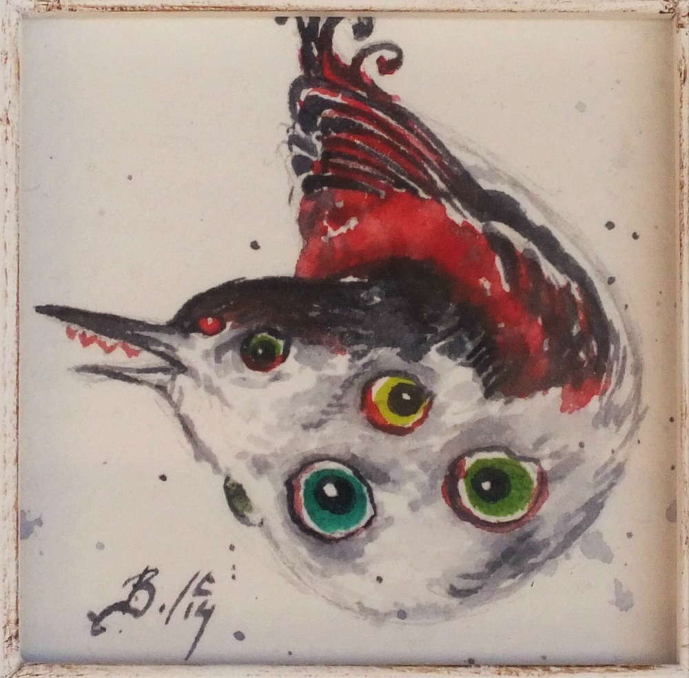 1000x985 Monster Mini Iii Original Watercolor Painting By Braden Duncan - Watercolor Monster