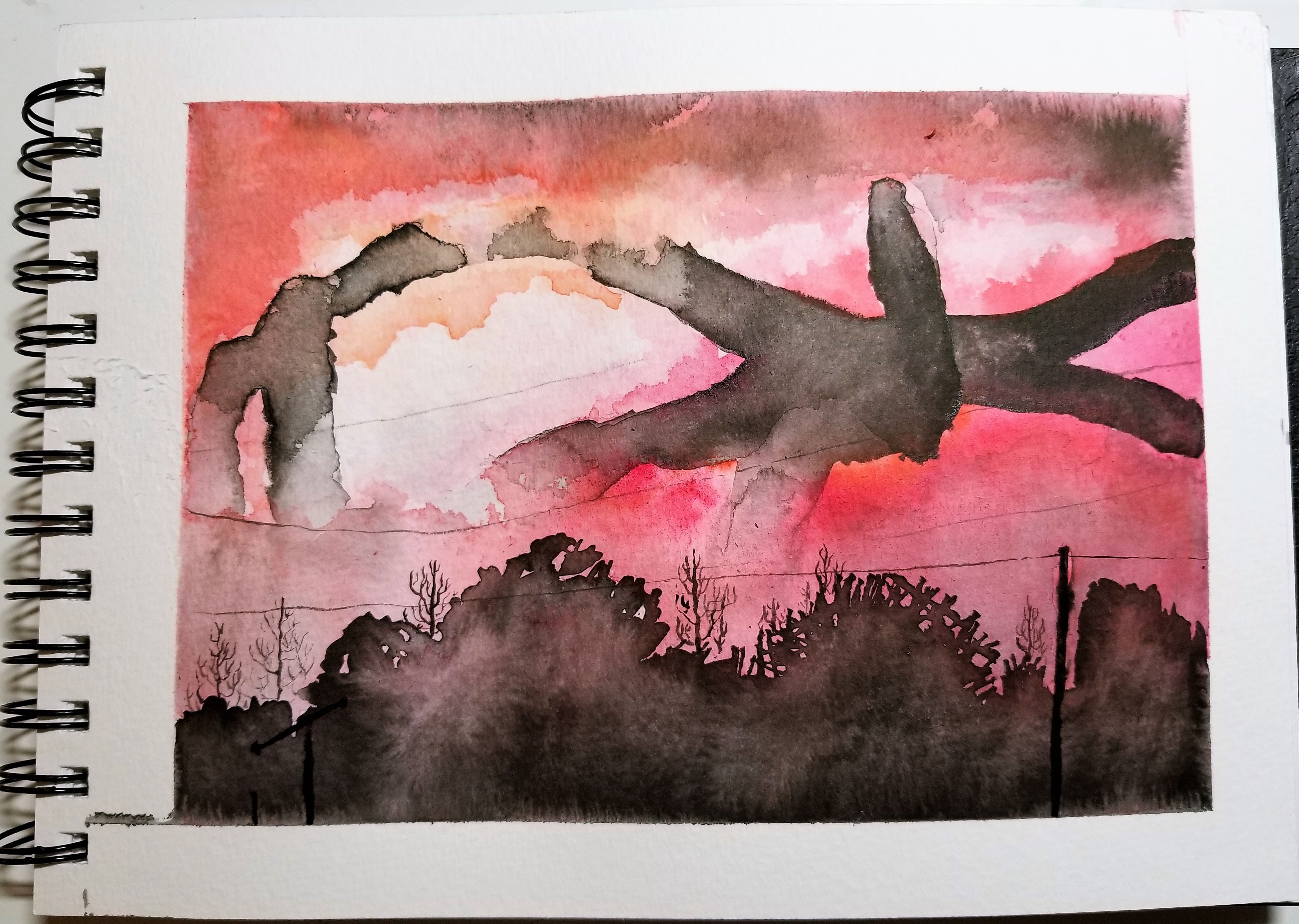 3890x2769 The Shadow Monster Watercolor - Watercolor Monster
