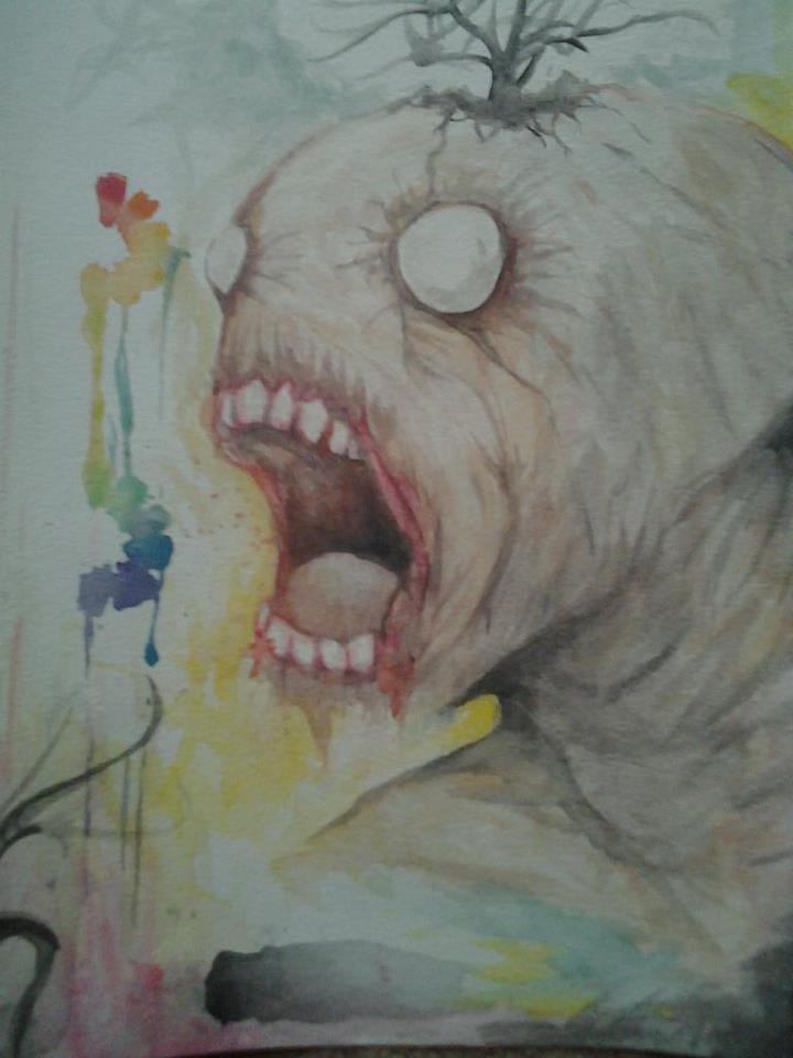 720x960 Watercolor Practice Monster By Jugglingdino - Watercolor Monster