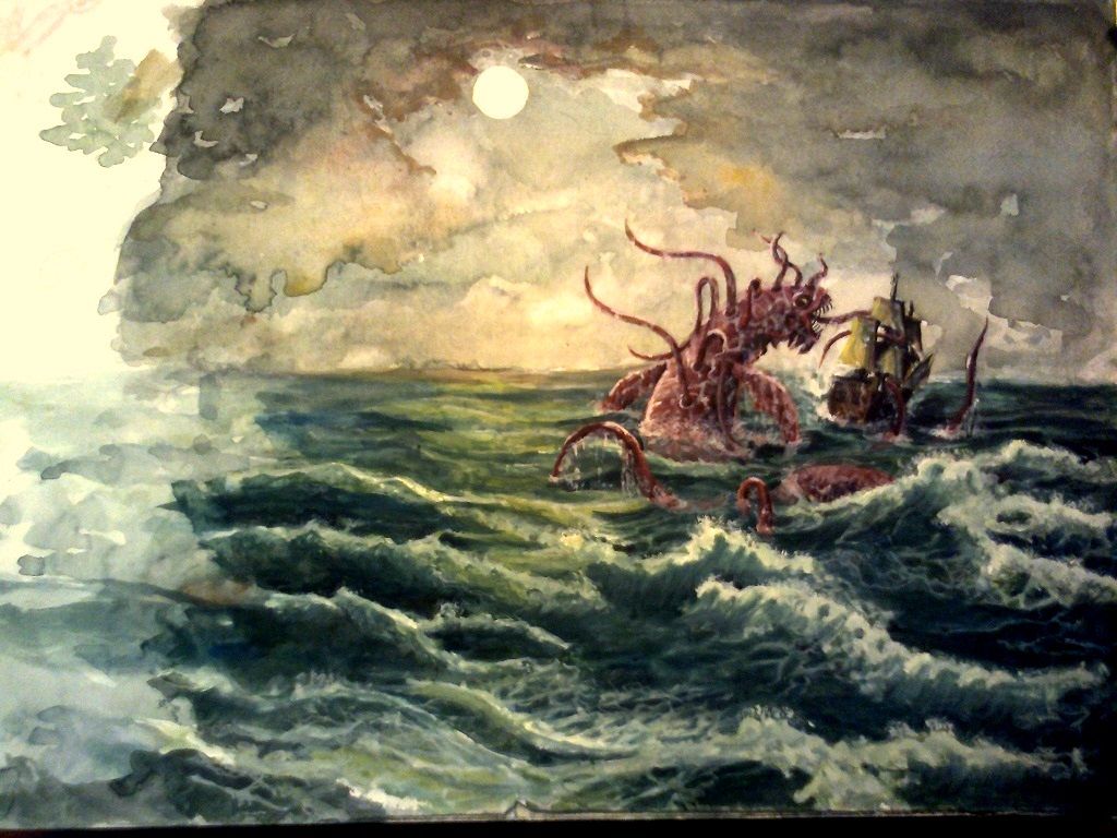 1024x768 Watercolor Monster - Watercolor Monster