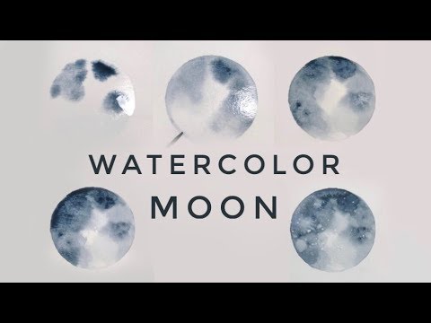 480x360 How To Paint A Watercolor Moon Step By Step - Watercolor Moon