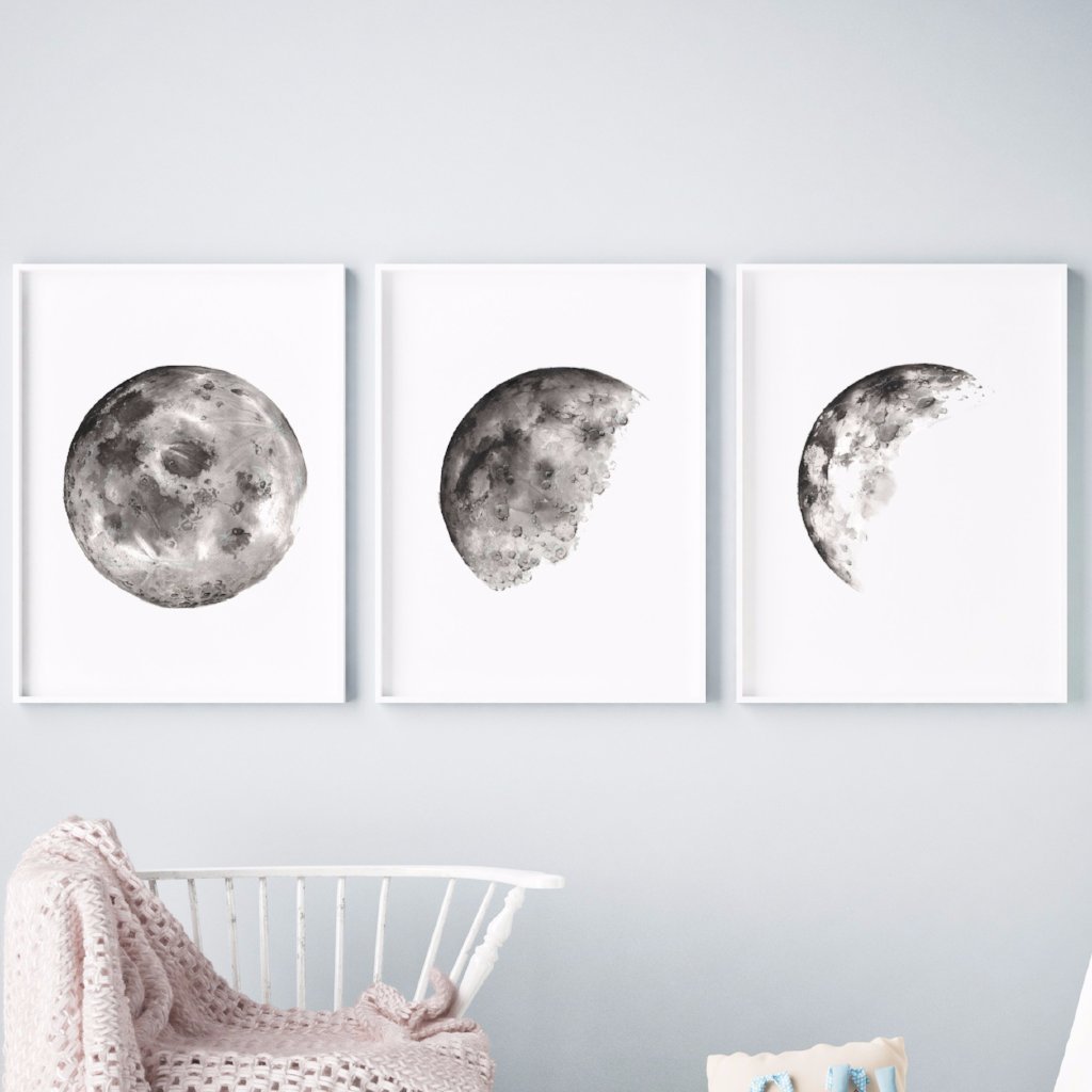 Картина декор Луна на стене