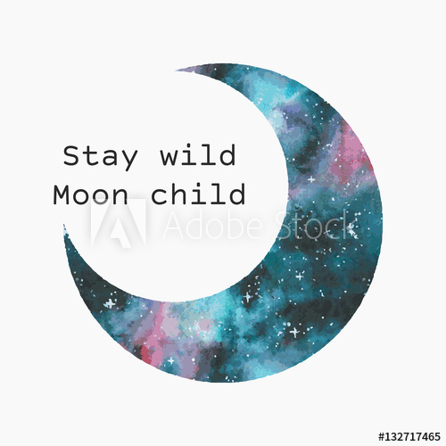 500x500 Watercolor Moon Silhouette. - Watercolor Moon