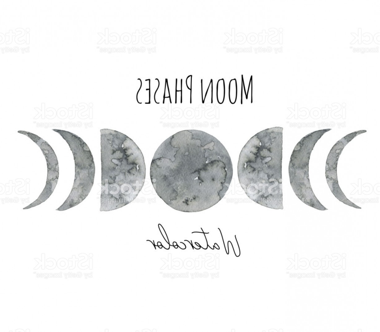 1228x1075 Watercolor Moon Phases Isolated On White Background Gm Shopatcloth - Watercolor Moon Phases