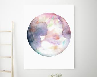 340x270 Watercolor Moon Etsy - Watercolor Moon Phases
