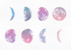285x200 Watercolor Moon Free Vector Graphic Art Free Download (Found 9,039 - Watercolor Moon Phases