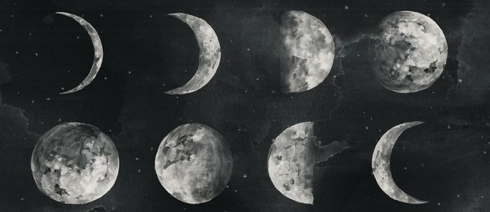 700x304 Watercolor Moon Phases Coffee Mug By Blackwinter Society6 - Watercolor Moon Phases