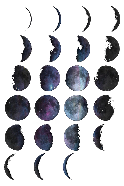 500x750 Looks Like It Was Painted In Watercolor. I Would So Get This As A - Watercolor Moon Phases