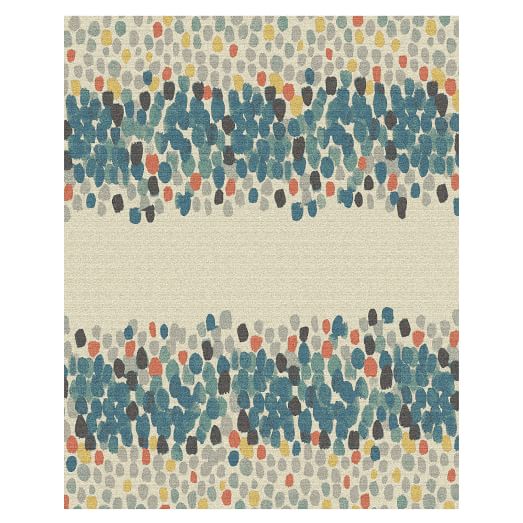 523x523 Watercolor Mosaic Special Order Rug (30 Day Delivery) West Elm - Watercolor Mosaic