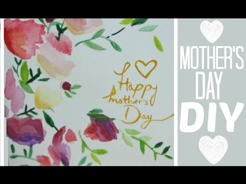480x360 Watercolor Floral Cards - Watercolor Mothers Day Card