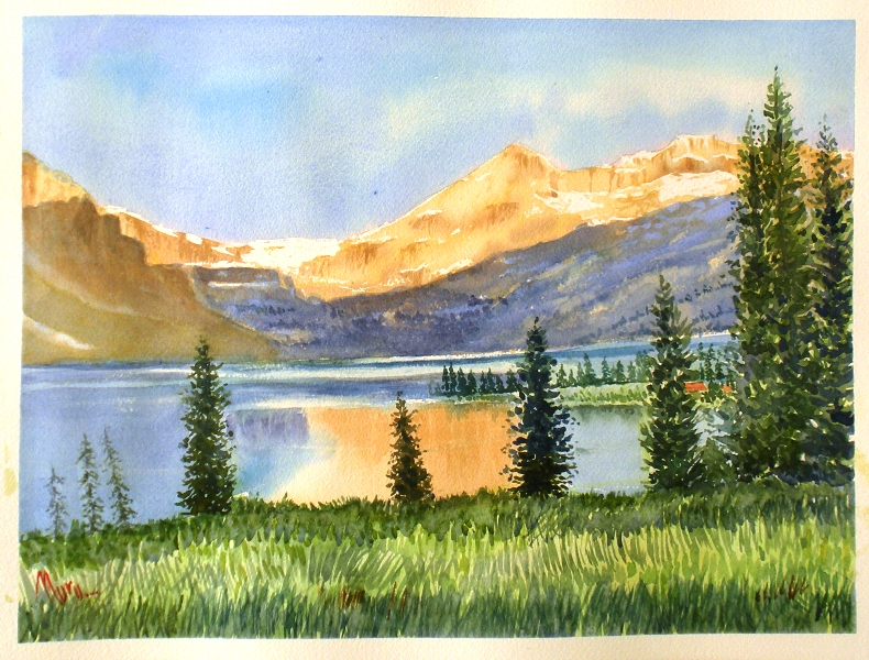 790x600 October 2012 Watercolor Challenge - Watercolor Mountain Scene