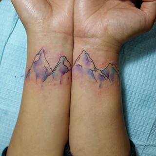 320x320 Lilac Watercolor Tattoo - Watercolor Mountain Tattoo