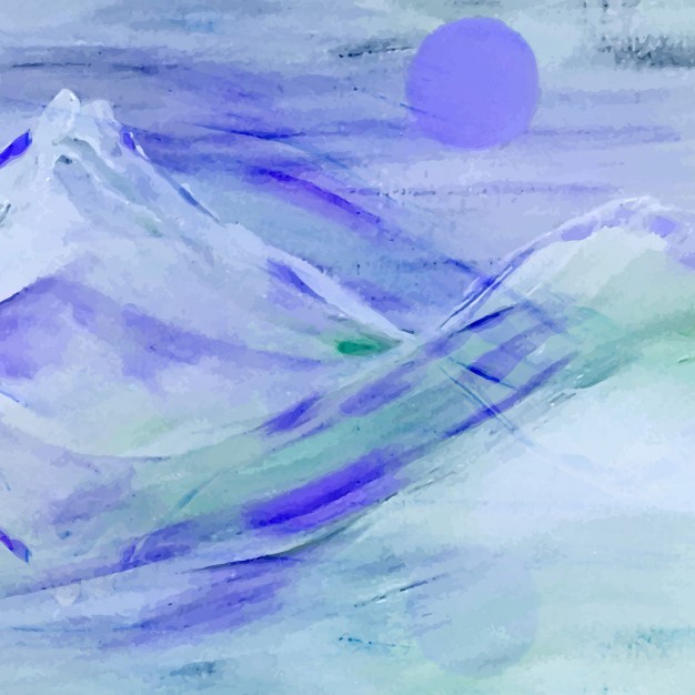 626x626 Watercolor Mountains Background Vector Free Download - Watercolor Mountains