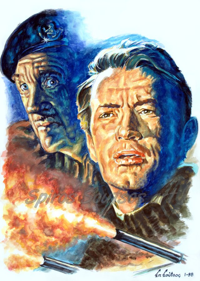 641x900 Gregory Peck Guns Of 1961 Movie Poster - Watercolor Movie Posters
