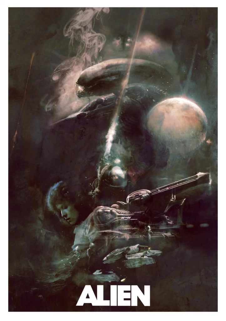 722x1024 Horror Movie Posters In Watercolor - Watercolor Movie Posters