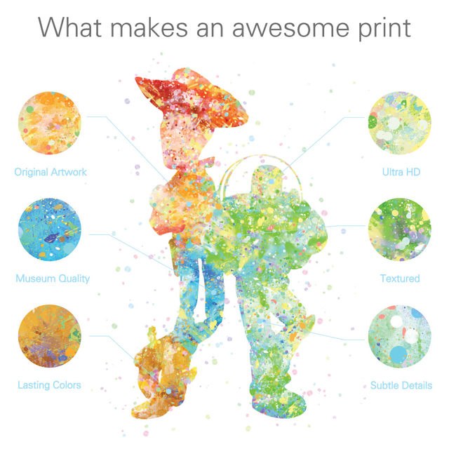 640x640 Online Shop Abstract Watercolor Little Prince Fairy Movie Posters - Watercolor Movie Posters