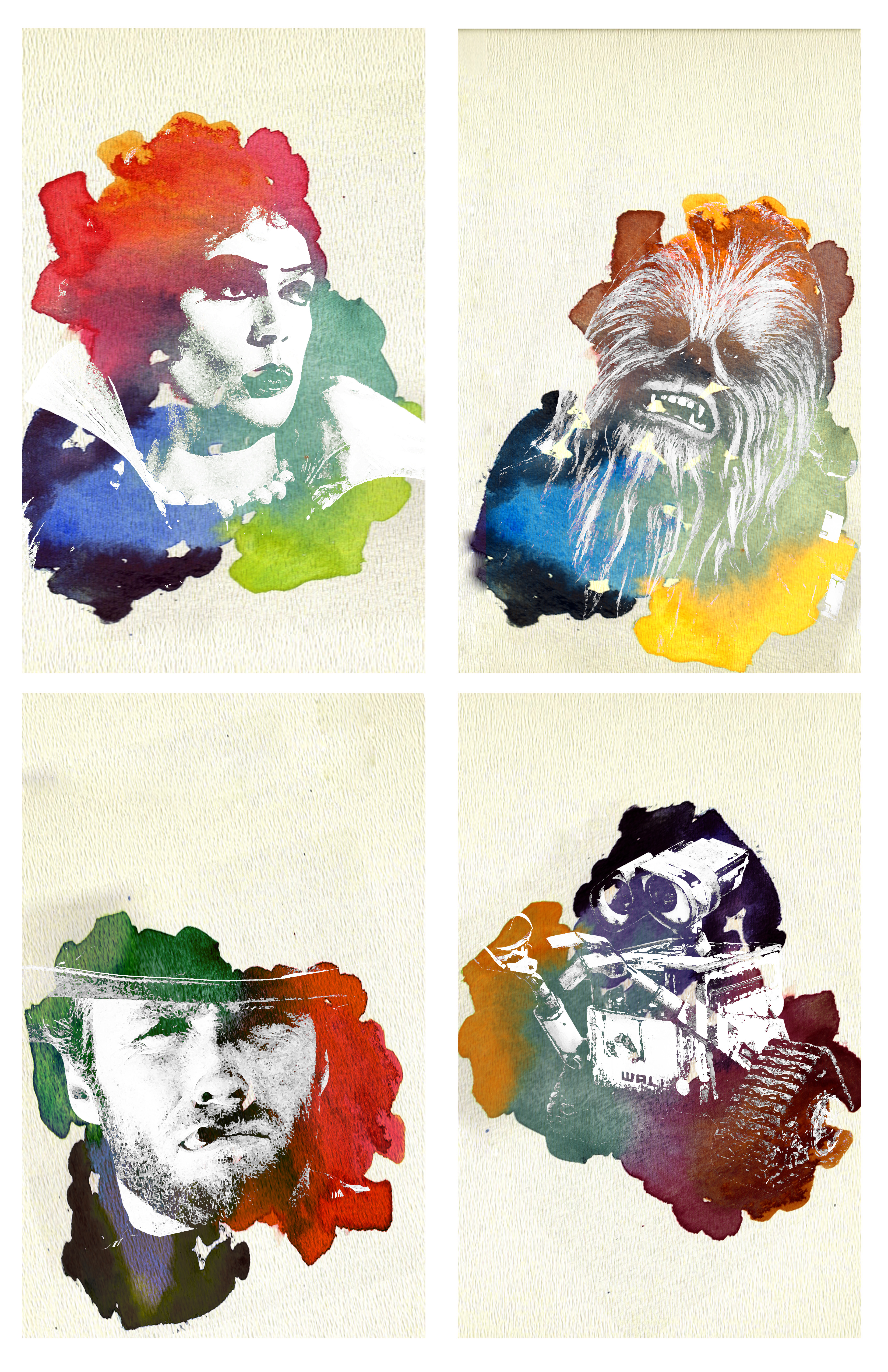 3300x5100 Watercolor Effects Graphic Junk - Watercolor Movie Posters