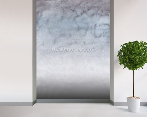 580x464 Watercolor Light Gray And White Sky Wallpaper Wallsauce Uk - Watercolor Mural Wallpaper
