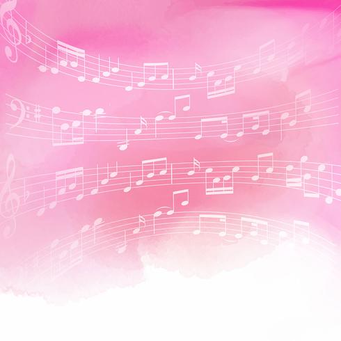 490x490 Music Notes On Watercolor Background - Watercolor Music